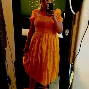 XL LOFT beautiful golden orange romantic NWOT